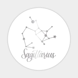 Sagittarius Zodiac Constellation in Silver Magnet